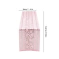 thumbnail image 3 of ZZkhGO Lace Tablecloth, Hollowed Out Rural Dining Table Decoration for Home, 11.81 x 70.87 Inch Strip Runner with Polyester Material for Tea Table, Coffee Table, Pink, 3 of 7