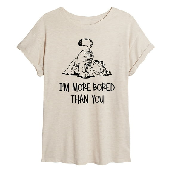 Garfield - I'm More Bored Than You - Women's Oversized T-Shirt