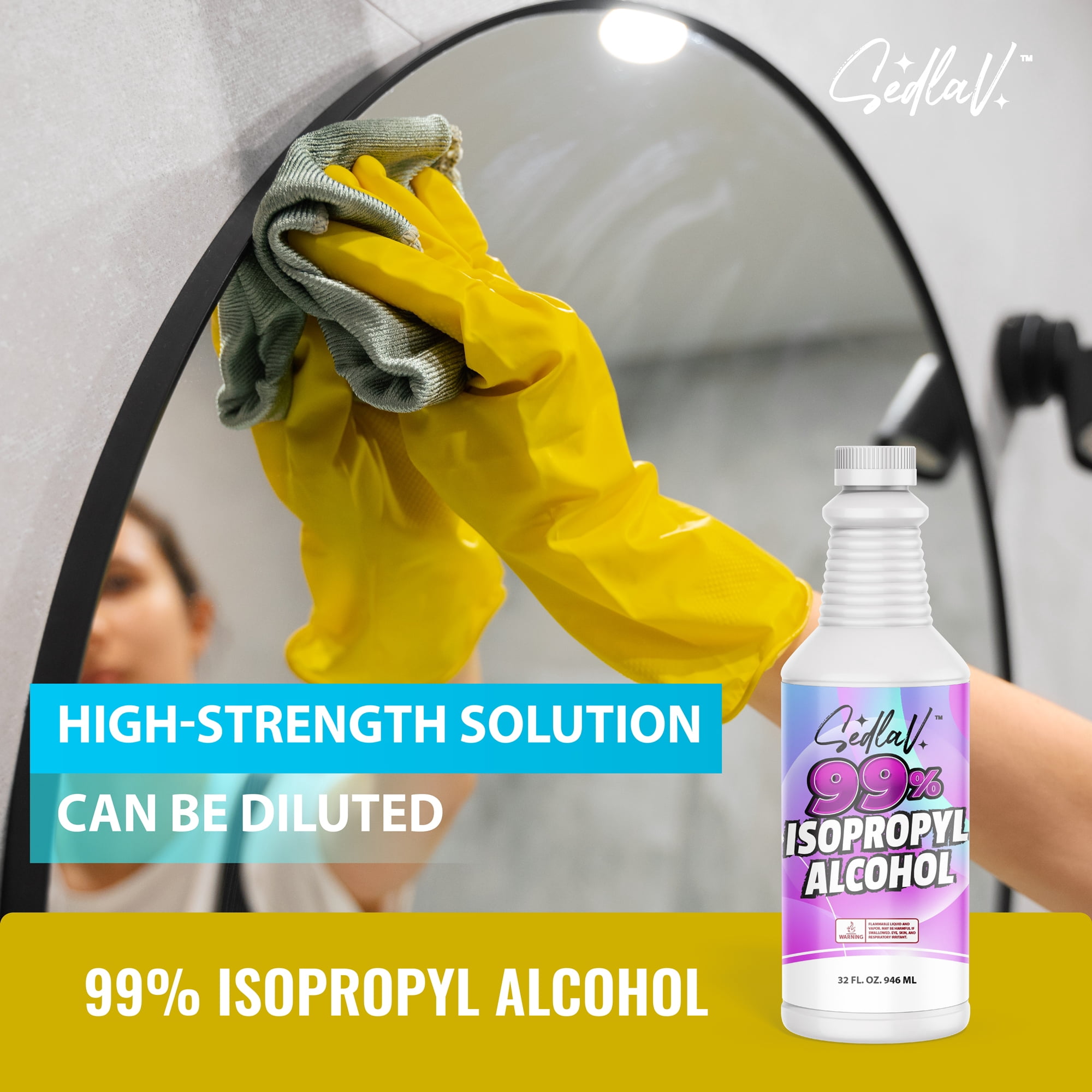 Isopropyl Alcohol 99% Rubbing Alcohol 99% Isopropyl Alcohol 32 Fl Oz Pack of 2