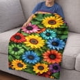 thumbnail image 2 of 28"x40" Boho Floral Fleece Throw Blanket, Soft Small Flannel Blanket for Couch Chair Decor, 2 of 6