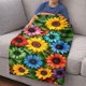 thumbnail image 4 of CaiYueKe Blooming Flowers Blanket, Soft Warm Cozy Vintage Style Floral Throw Blanket Gifts for Adults Women, Lightweight Fuzzy Comfy Flannel Blankets for Couch, Travel, Bed, House Decor, 4 of 7
