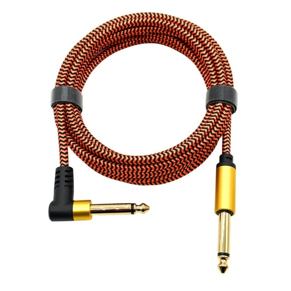 Heavy Duty Guitar Cable Braide Shielded Audios Cord for Bass Amplifiers Studio