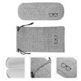 thumbnail image 3 of BRIGHTFUFU Estuche portátil para gafas, conjunto de bolsa para gafas con cordón para hombre y mujer, estuche rígido para gafas, almacenamiento de gafas de sol, 2 uds., 3 of 7