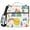 Car Mountain Sun Tree Rainbow, variant on 3 Ring Zipper Binder with Shoulder Strap Waterproof Trapper Keeper 2 Inch D-Ring 500 Sheets Capacity Dog with Bow and Bone