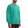 thumbnail image 7 of YUGYXL Men's Classic Basic Crewneck Sweatshirts No Hood Long Sleeve Pullover Tops Casual Loose Fit Shirts Dark Green XL, 7 of 7