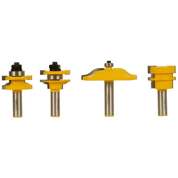 Yonico Rail & Stile Cabinet Door Router Bit Set 4 Bit Ogee - 1/2" Shank - 12430