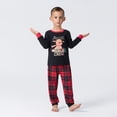 thumbnail image 5 of Family Christmas Pajamas Matching Sets Elk Print Long Sleeve Shirt and Plaid Pants Set Loungewear Soft Sleepwear, 5 of 7