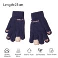 thumbnail image 2 of 2 pares de guantes de invierno cálidos para mujer con pantalla táctil, guantes térmicos de punto con forro polar de lana para clima frío, 2 of 6