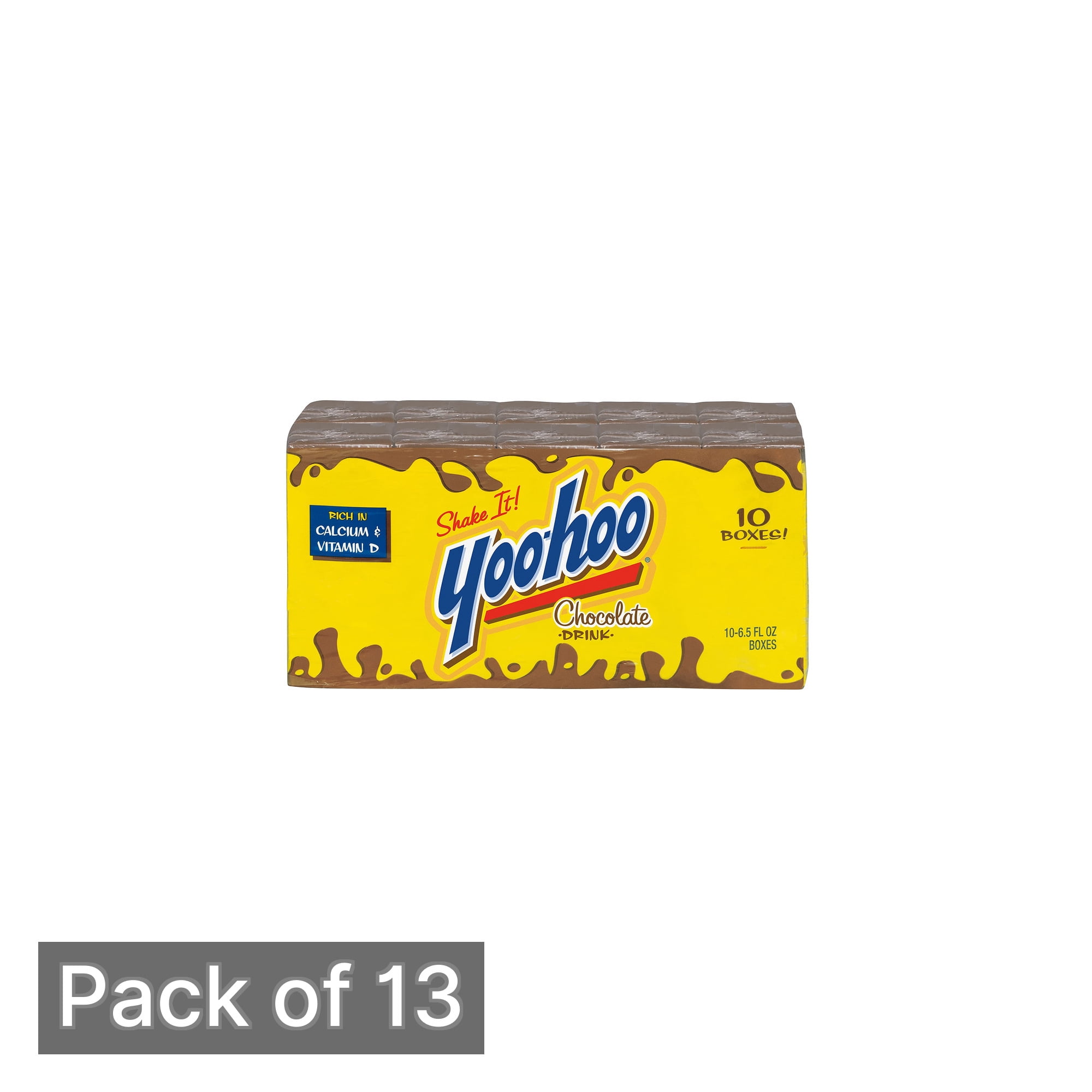 Yoo-Hoo Chocolate Drink 10-Count 6.5 fl oz Box (Pack of 13)