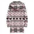 thumbnail image 3 of Jacket Women Longline Jackets Christmas Print Winter Cozy Lined Full Zip Outerwear for Cold Weather Coats for Women Pink XL, 3 of 5