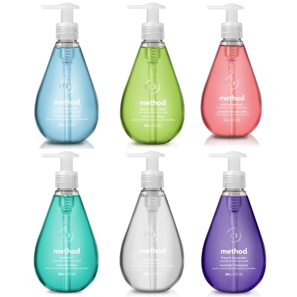 Method Gel Hand Soap Variety Pack of 6 Scents 12 FL Oz. Each