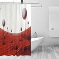 thumbnail image 2 of Coolnut Shower Curtain Baseball Bathroom Decor Watercolor Shower Curtain Sets Fabric Cloth Bathroom Curtains with Hooks 60x72 Inch, 2 of 6