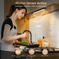 thumbnail image 6 of VST 72 LEDs Motion Sensor Lights Indoor 3 Color Temps, Dimmable Under Cabinet Lighting, 1800mAh Rechargeable Step Light, Magnetic Cordless Night Light for Stair, Wardrobe, Kitchen 2 Pack, Black, 6 of 7