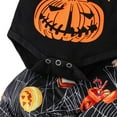 thumbnail image 6 of Uccdo 0-18M Baby Boys Girls Halloween Outfits Skeleton Pumpkin Print Romper + Pant + Hat 3Pcs Clothes Set, 6 of 8