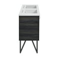 thumbnail image 5 of Annecy 48 in. Black Walnut, Double Basin Bathroom Vanity With White, 3-Hole Ceramic Sink Top, 5 of 9