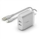 thumbnail image 1 of Cargador De Pared 2 Puertos USB A con cable Lightnig Belkin plateado, 1 of 7