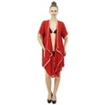 thumbnail image 2 of Bimba Women Lightweight Georgette Waterfall Shrug Asymmetrical Hem Open Front Coverup, 2 of 9