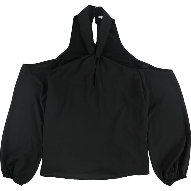 bar III Blusa con hombros descubiertos y abertura para mujer, negro, mediano