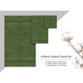 thumbnail image 5 of Towel Bazaar Premium Turkish Cotton Super Soft and Absorbent Towels (8-Piece Towel Set, Moss Green), 5 of 5
