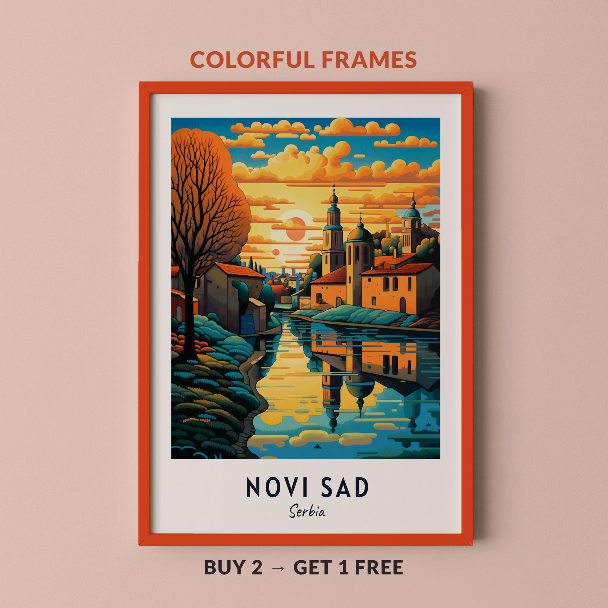 Novi Sad Travel Serbia City Cityscape Poster , Poster Print Only