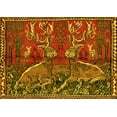 thumbnail image 1 of Ahgly Company Machine Washable Indoor Rectangle Animal Yellow Traditional Area Rugs, 8' x 12', 1 of 4