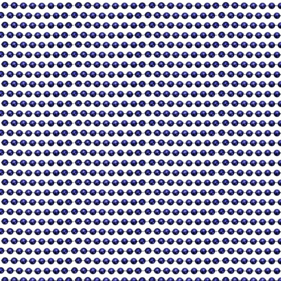 33" Round Metallic Navy Blue Mardi Gras Beads - Case (60 Dozen)