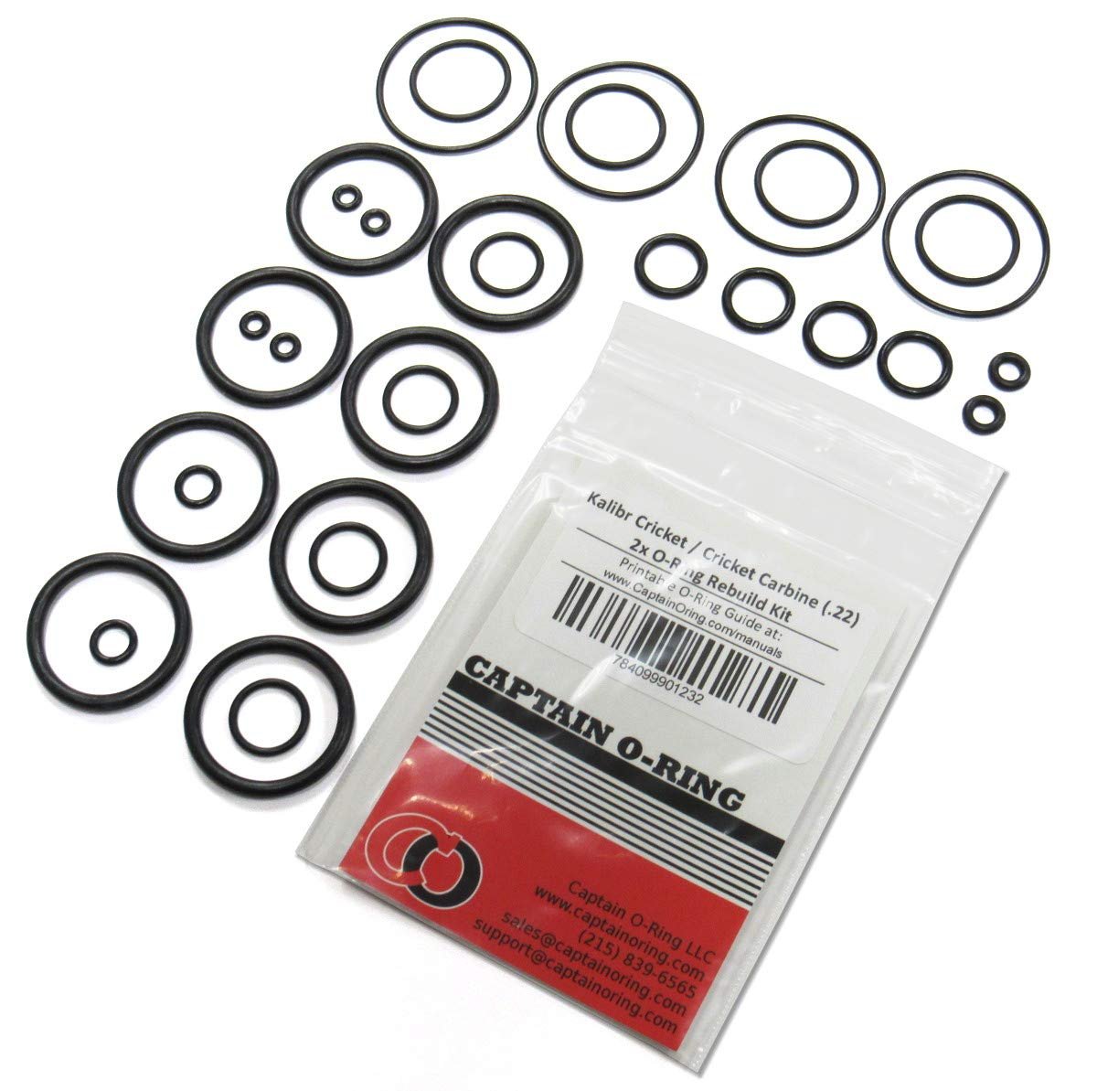 Captain O-Ring O-Ring Kit For Kalibr Cricket / Cricket Carbine .22 Air Rifle (2x Kit)