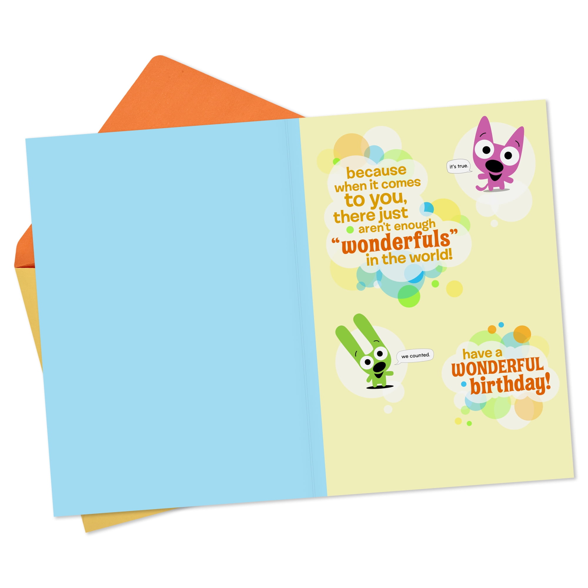 Hallmark hoops & yoyo Birthday Card with Sound (You're Wonderful to Infinity)
