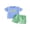 Blue, variant on BemeyourBBs Toddler Baby Boys Summer Clothes Cute Infant Baby Boys Frog Outfits Frog Embroidery Short Sleeves T-Shirt and Elastic Plaid Shorts Set Toddler Baby Boys 2 Piece Summer Outfit