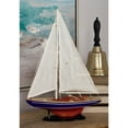 thumbnail image 3 of DecMode Coastal Dark Brown Wood Sail Boat Sculpture, 17"W x 26"H, 3 of 15