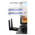 thumbnail image 2 of Adaptador LAN InaláMbrico USB3.0 Wi-Fi6 1800M LAN InaláMbrica Ethernet Wi-Fi Dongle 1800Mbps2.4G 5.8G LAN InaláMbrica de Doble Banda, 2 of 10