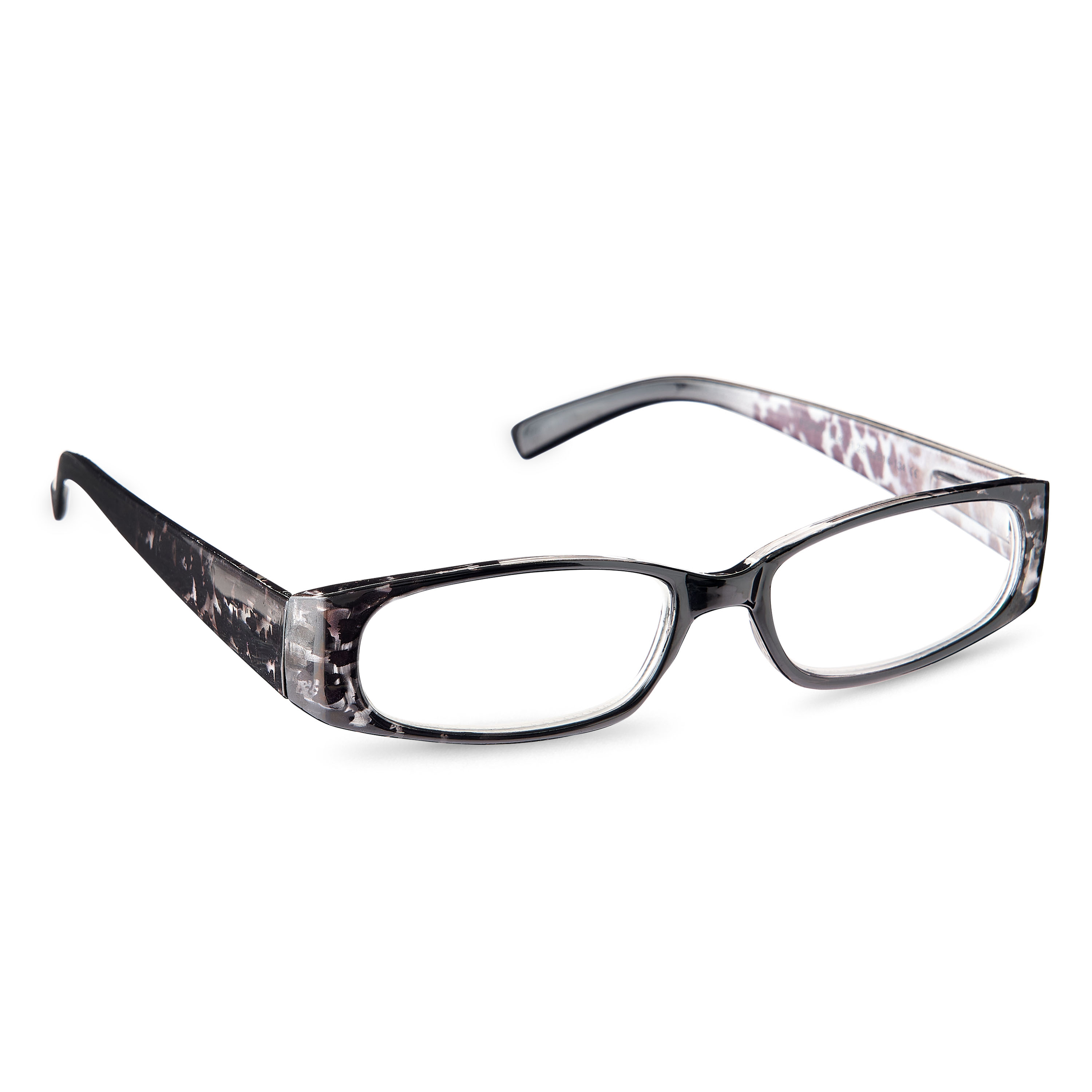 Equate Womens Poppy Rectangle Reading Glasses With Case Snow Leopard 200 4073