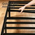 thumbnail image 2 of Apextella 14 in Twin XL Metal Platform Bed Frame with Vintage Wavy Headboard, No Box Spring Needed, Underbed Storage, 2 of 7