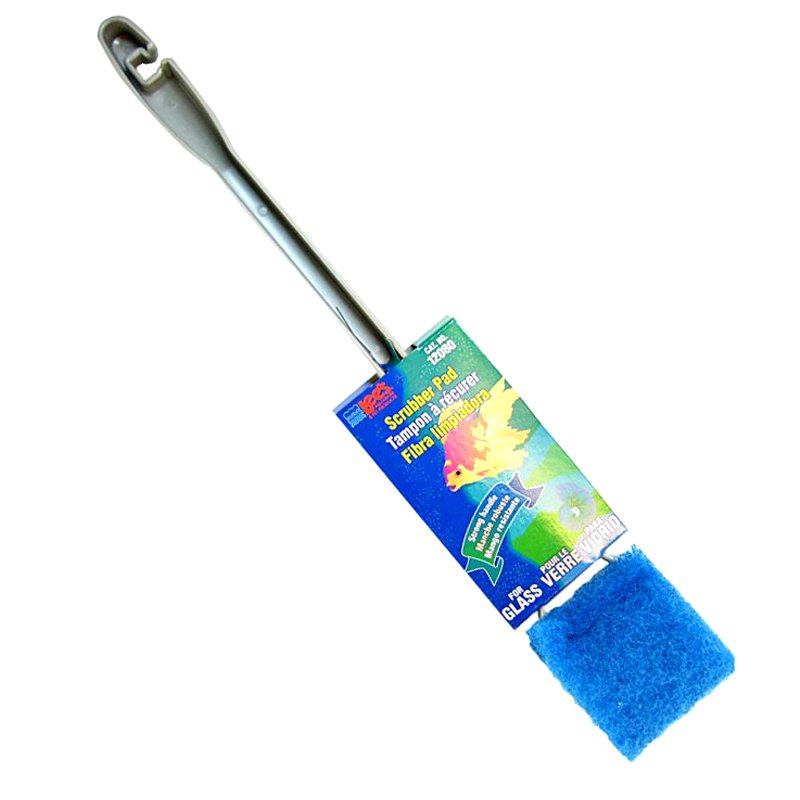 4 count Lees Coarse Scrubber Pad with Handle for Glass Aquariums