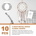 thumbnail image 4 of 10 Pack 4 Inch Silver Dream Catcher Metal Rings Floral Hoops Wreath Macrame Creations12L2264, 4 of 5