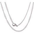 thumbnail image 1 of Tarnish Resistant Unisex Casual Style 304 Stainless Steel Curb Chain Necklaces with Lobster Claw Clasps Stainless Steel Color 19.7 inch(50cm), 1 of 4