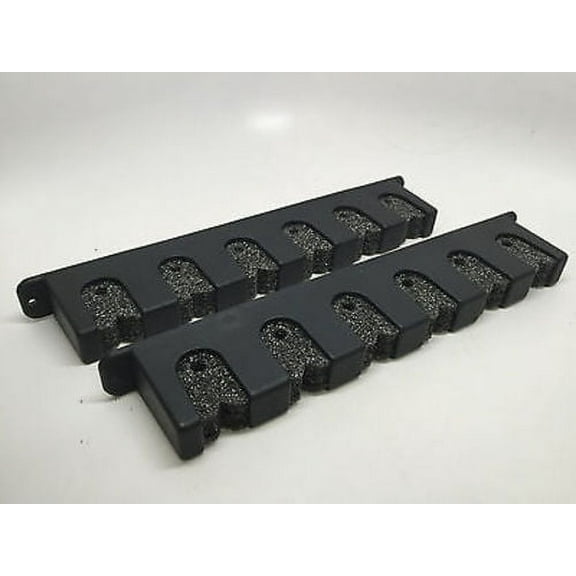 MARINE BOAT BLACK PLASTIC ROD STORAGE RACK W/ FOAM HORIZONTAL 6 ROD SCRATCH-FREE
