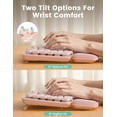 thumbnail image 4 of Wireless Keyboard Mouse Combo,Quiet Wave Keyboard with Leather Palm Rest, Ergonomic Mouse, Dual-System Switch, Plug & Play for Home Office,Pink, 4 of 8
