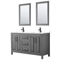 Wyndham Collection Wcv252560d-Vca-M24 Daria 60" Free Standing Double Basin Vanity Set -