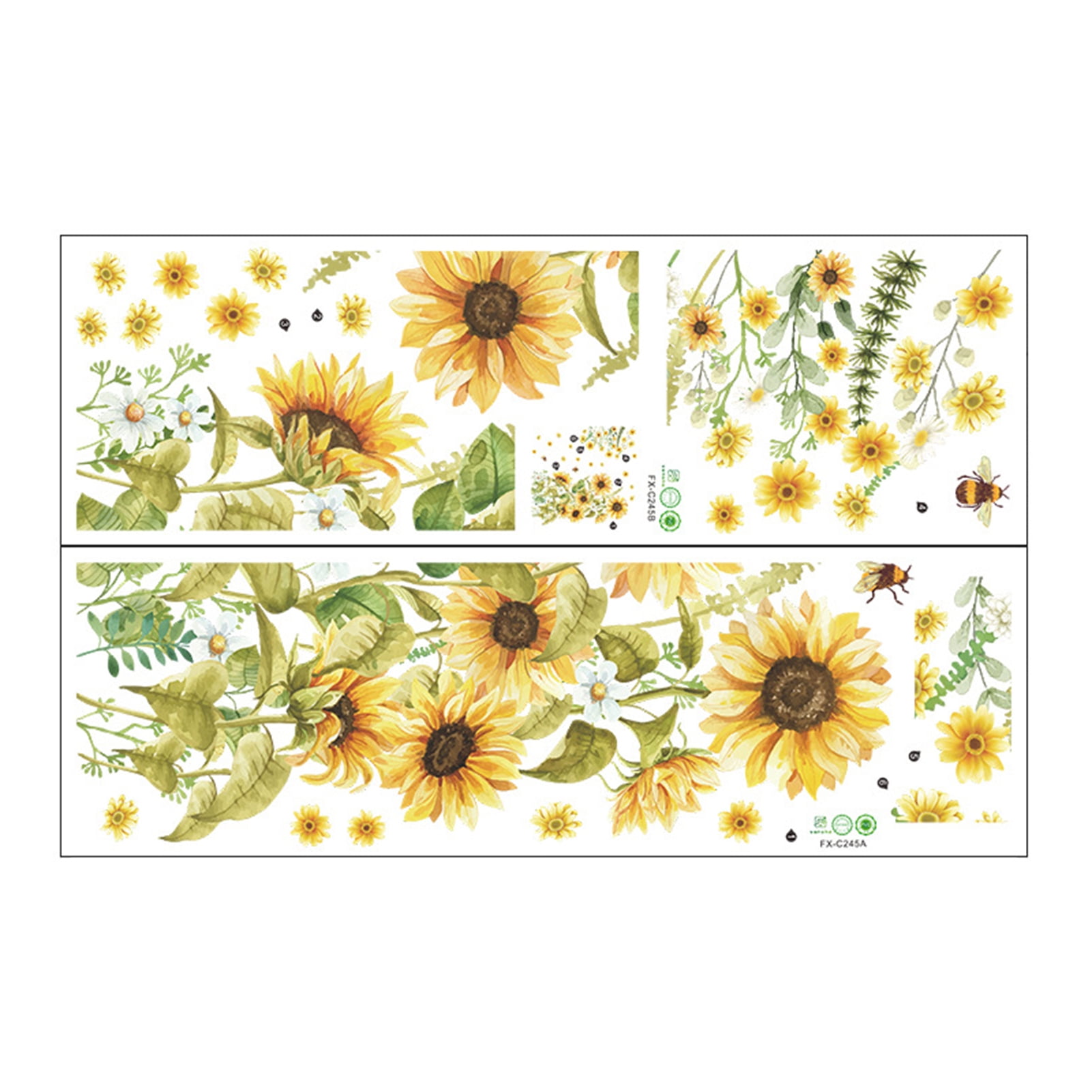 Details about   Removable Sunflower Wall Sticker Kitchen Waterproof Decals Home-Decor PVC Supply