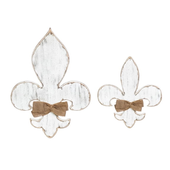 Fleur de Lis Wood Wall Décor, Set of 2
