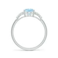 thumbnail image 2 of Angara Natural 1 Ct. Aquamarine with Diamond Classic Ring in Sterling Silver for Women (Ring Size: 3.5), 2 of 9