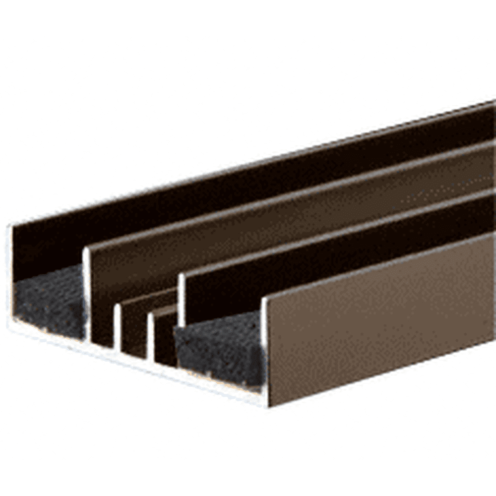 CRL D1606DU Duranodic Bronze Double Jamb Extrusion With Cushion 144" Stock Length