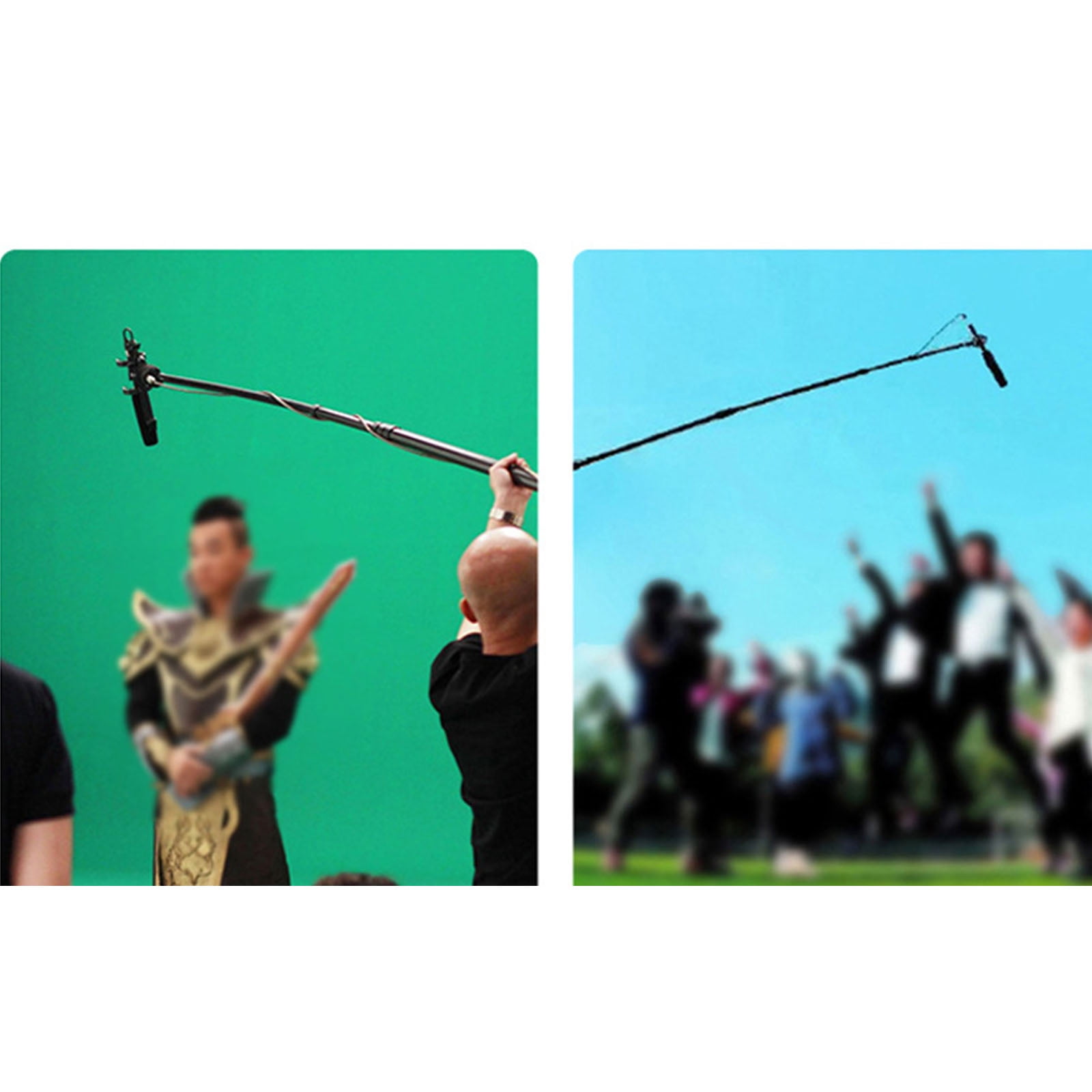 NEXAVKPR 6-Section Extendable Microphone Arm Pole for Filming with 1/4" / 3/8" Threads