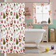 thumbnail image 3 of Manfei Santa Waterproof Shower Curtain 72Wx72L Holiday Bathroom Curtain, Purple Pink, 3 of 5