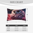 thumbnail image 4 of Zufioo Cute Flower Owl Print Double-sided Plush Pillow Cover,Decorative Pillow Protector without Pillow Core, Suitable for Sofa, Bedroom, Car-20"x30", 4 of 6