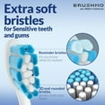 thumbnail image 6 of Brushmo Optimal Gum Care Replacement Toothbrush Heads Compatible with Philips Sonicare Click-On Handles, Ultra-Soft DuPont Bristles, BM938, 8-Pack, White, 6 of 8