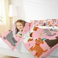 thumbnail image 4 of Homewish Kawaii Animal Dogs 3-Piece Full Size Comforter Sets for Boys Girls,Cute Pet Bedding Comforter Set,Happy Birthday Lightweight Bedding Sets,Breathable Home Decor,Reversible, 4 of 8