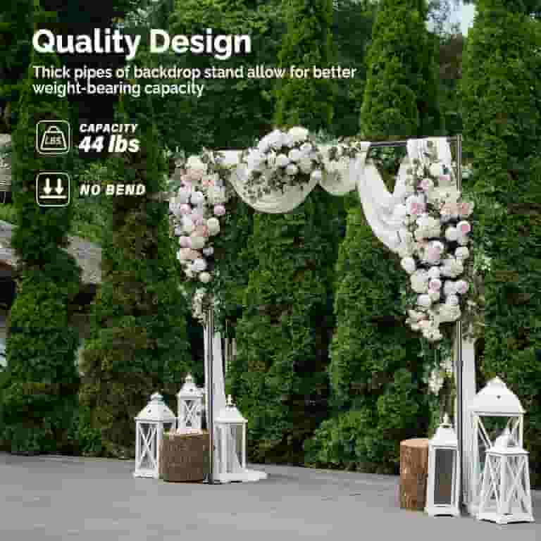 ShowMaven Backdrop Stand, 8x10 ft Adjustable Photo Backdrop Stand