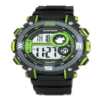Armitron Men's Sport Green Countertop Watch, Resin Band